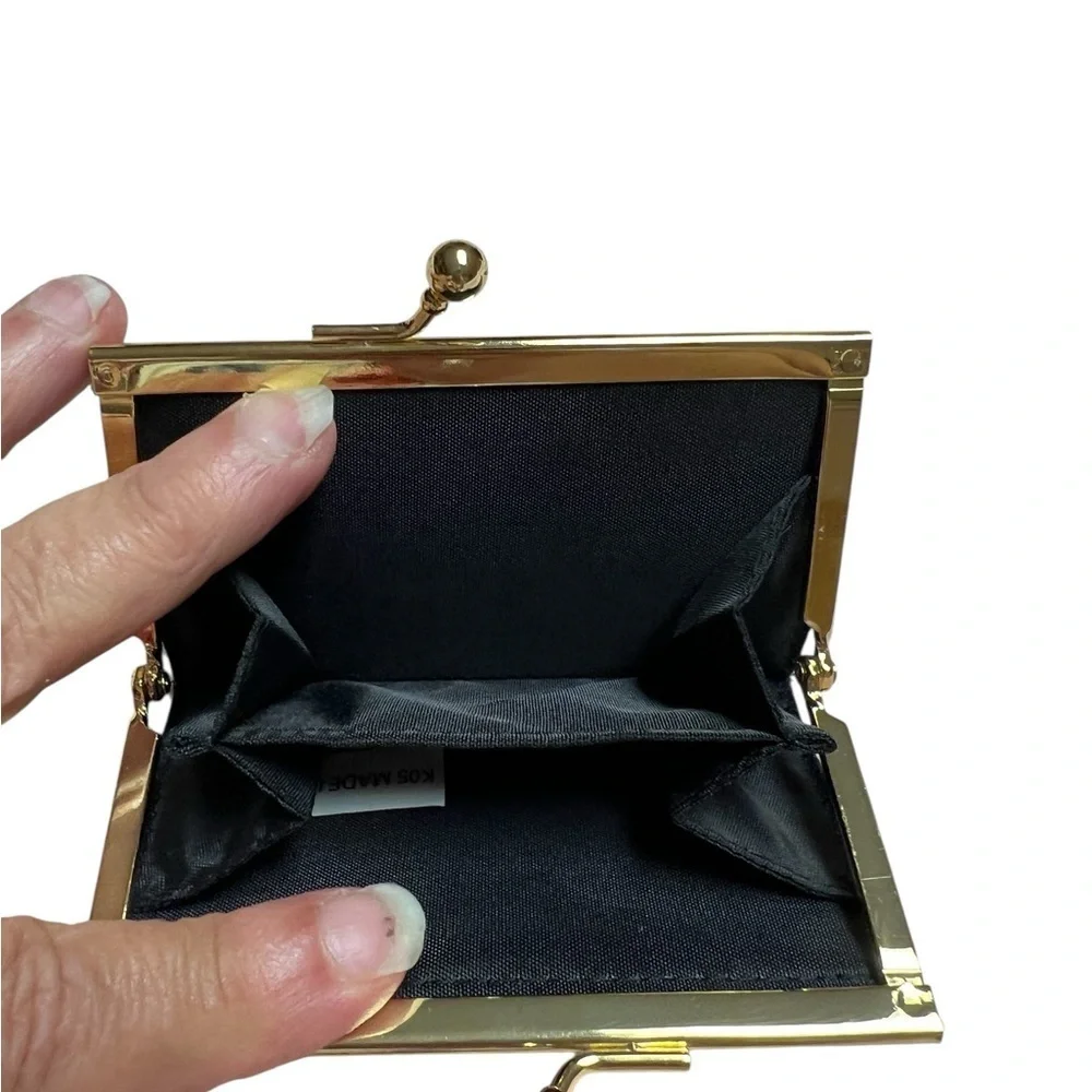 Elegant Black and Gold Women's coin purse/wallet